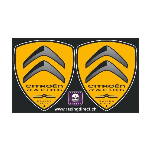 Set of 2 Citroën Racing Black and Yellow Stickers CITROEN