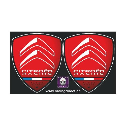Set of 2 Citroën Racing Black and Red Stickers CITROEN