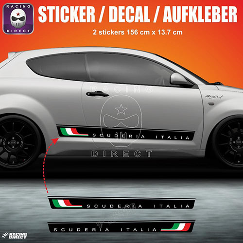 ALFA ROMEO MITO SCUDERIA ITALIA Seitenstreifen Aufbleber ALFA ROMEO