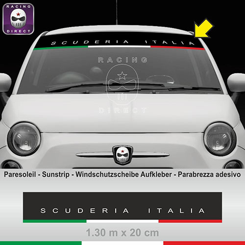 Parabrezza adesivo SCUDERIA ITALIA FIAT ABARTH