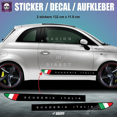 SCUDERIA ITALIA Seitenstreifen Aufbleber FIAT ABARTH