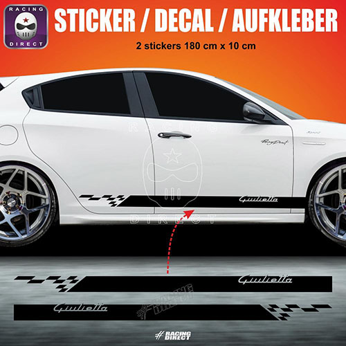 ALFA GIULIETTA side skirt sticker decal 180 cm ALFA ROMEO