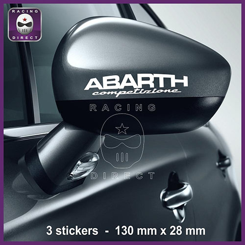 3 Adesivi ABARTH COMPETIZIONE FIAT ABARTH