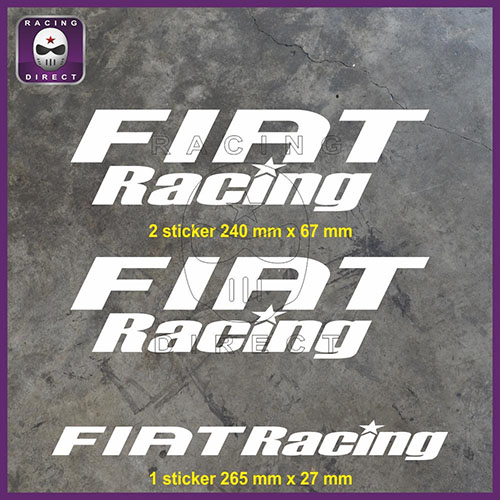 3 Fiat Racing sticker decal FIAT ABARTH