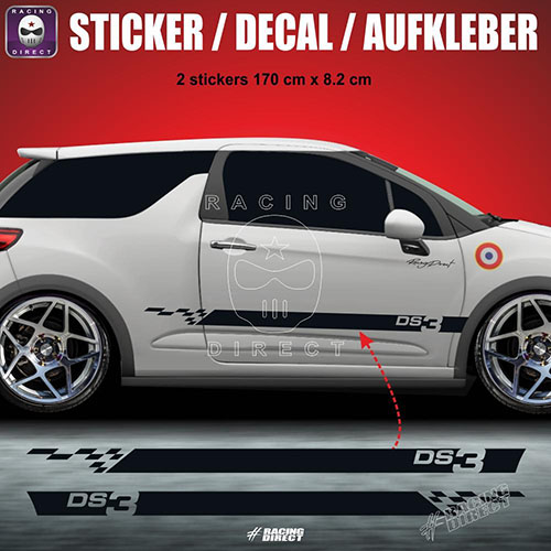 DS3 side skirt sticker decal 170 cm CITROEN