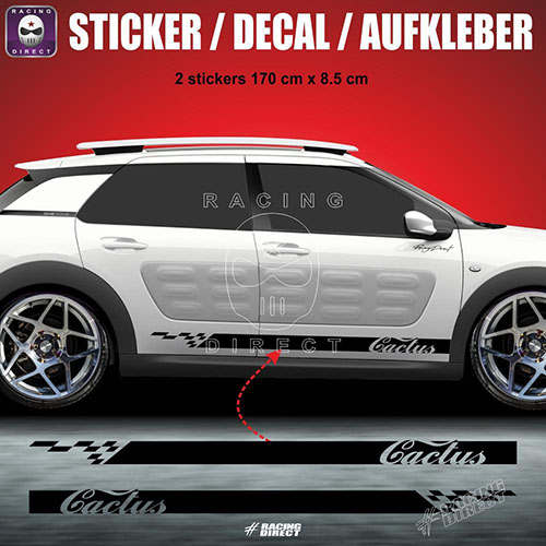 CACTUS Coca side skirt sticker decal 170 cm CITROEN