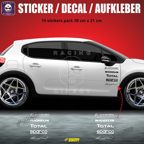 Racing pack 10 stickers CITROEN