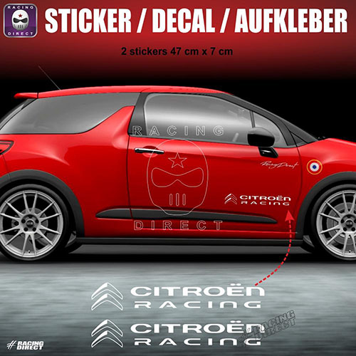 2 stickers CITROEN RACING 45 cm CITROEN