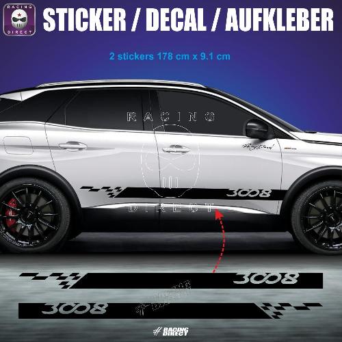 PEUGEOT 3008 side skirt sticker decaL PEUGEOT