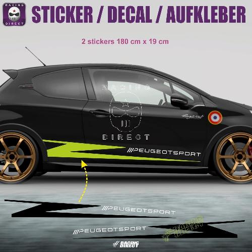 PEUGEOT SPORT 180 cm side skirt sticker decal PEUGEOT