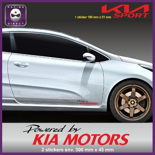 Adesivi Powered by KIA MOTORS KIA