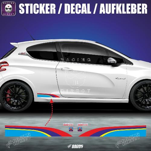 Adesivi fasce laterali PEUGEOT SPORT VINTAGE PEUGEOT