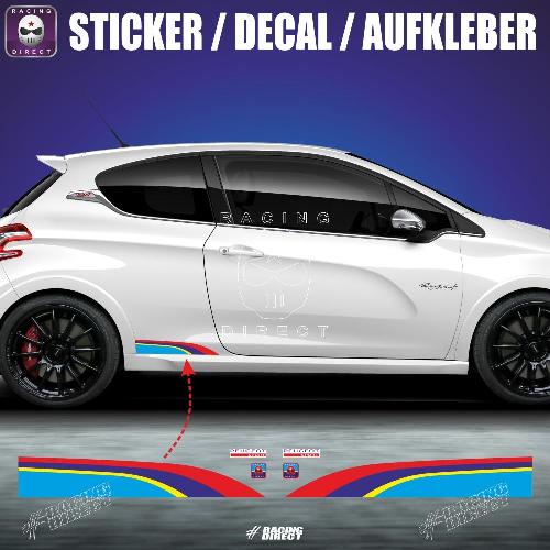 PEUGEOT SPORT VINTAGE  side skirt sticker decal PEUGEOT