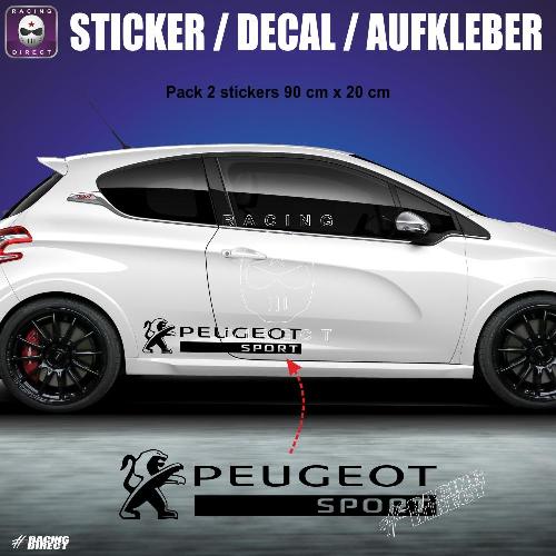 PEUGEOT SPORT pack 2 Aufkleber 90 cm PEUGEOT