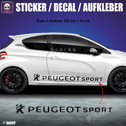 PEUGEOT SPORT pack 2 Aufkleber 155 cm PEUGEOT