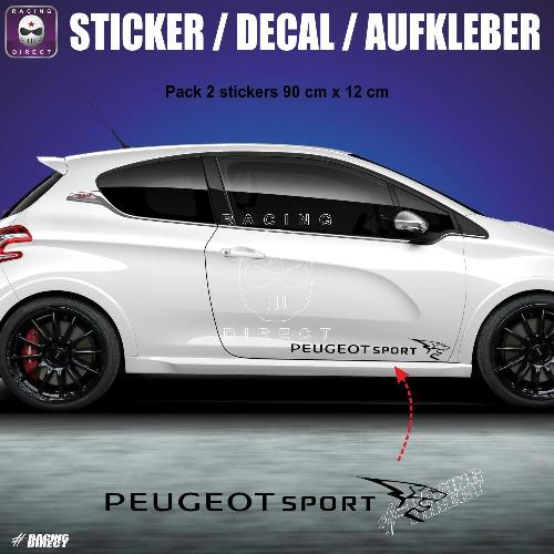 PEUGEOT SPORT DESIGN pack 2 stickers 90 cm PEUGEOT