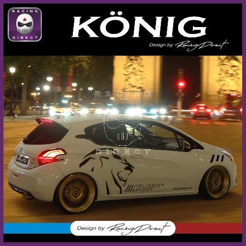 Kit graphique complet PEUGEOT SPORT KÖNIG PEUGEOT