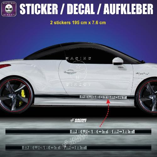 PEUGEOT SPORT 195 cm side skirt sticker decaL PEUGEOT