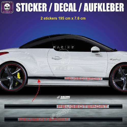 PEUGEOT SPORT two-tone side skirt sticker decaL PEUGEOT