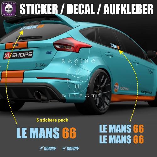 FORD LE MANS 66 Aufbleber-Pack blau / orange FORD