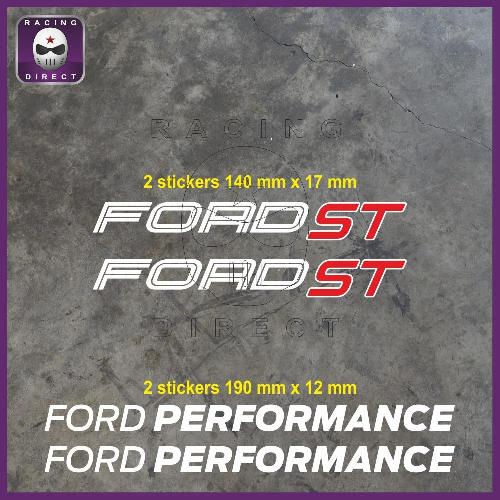 4 Aufkleber FORD PERFORMANCE / FORD ST FORD