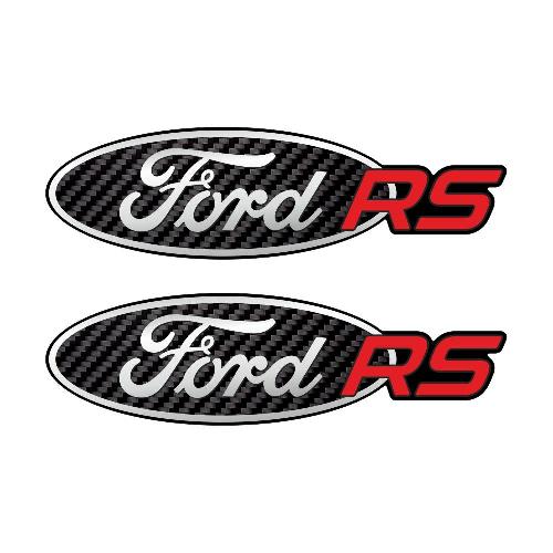 FORD RS carbon look set of 2 stickers FORD