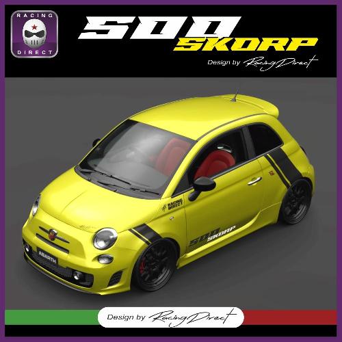  Grafica adesivi dell'auto FIAT 500 SKORP FIAT ABARTH