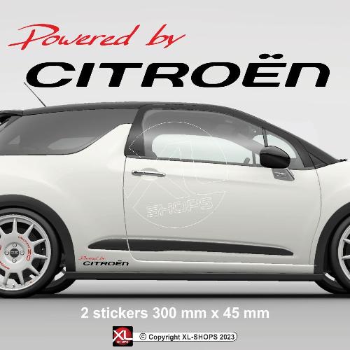 2 sticker decal Powered by CITROËN CITROËN RACING