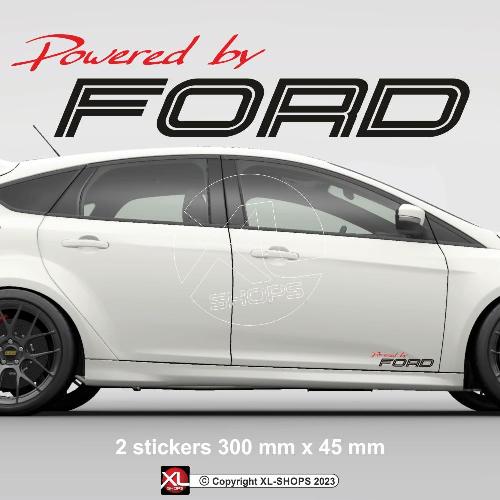 2 stickers Powered by FORD FORD RACING