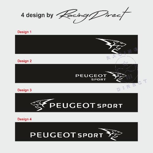 PEUGEOT SPORT Windschutzscheibe aufkleber 4 design von 2018 bis 2021 PEUGEOT