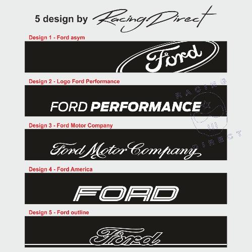 FORD et FORD PERFORMANCE sunstripe windshield decal 5 design FORD RACING