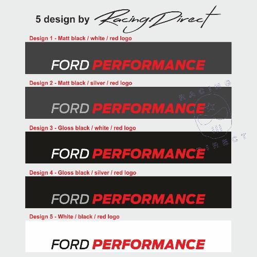 FORD PERFORMANCE  sunstripe windshield decal 5 design FORD RACING