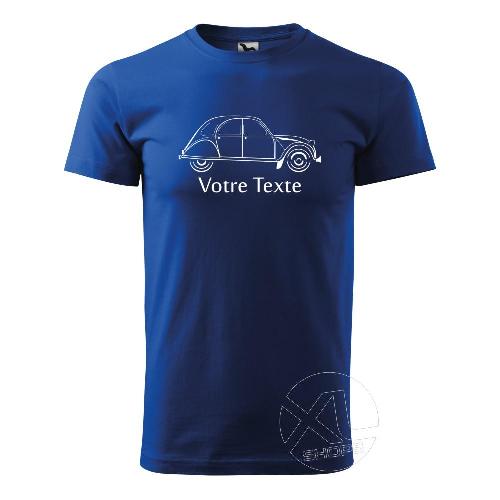 T-shirt homme CITROEN 2CV avec texte personnalisable CITROEN